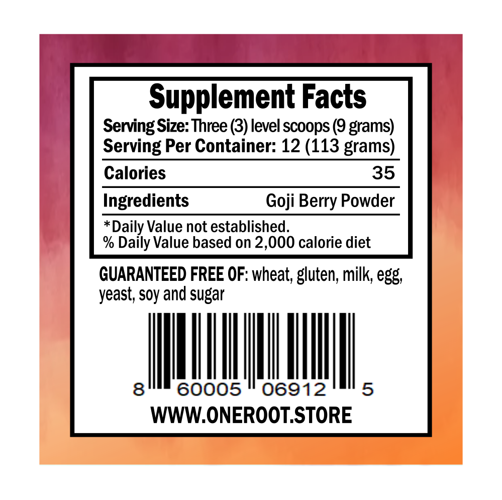 Goji Berry Powder: 4oz