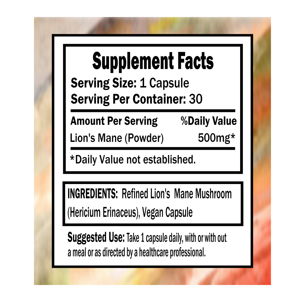 Lion's Mane Capsules: 30ct