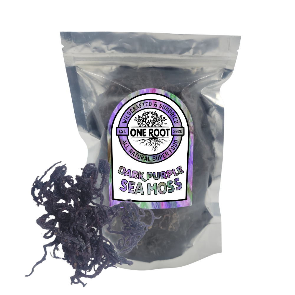 Dark Purple Sea Moss Whole: 8oz