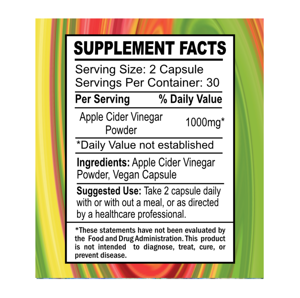 Apple Cider Vinegar Capsules: 60ct.