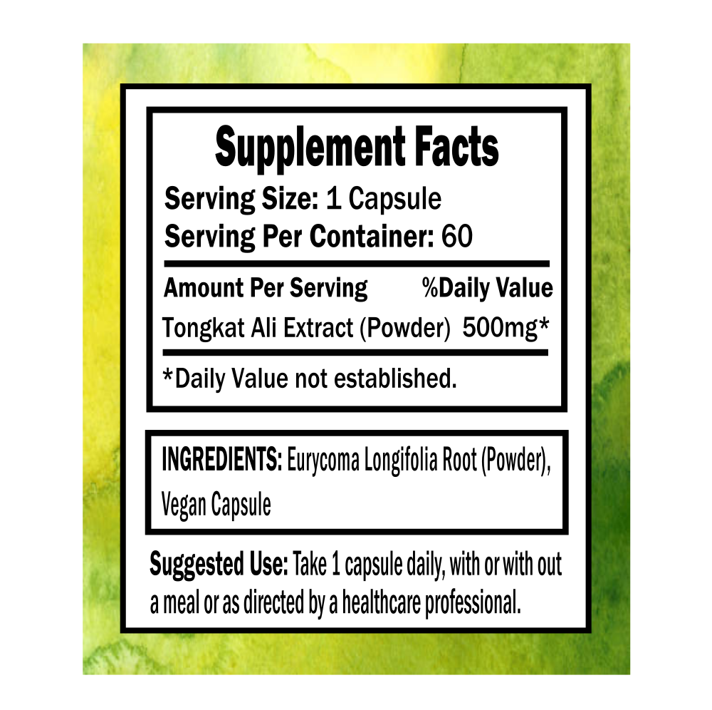 Tongkat Ali Capsules: 60ct