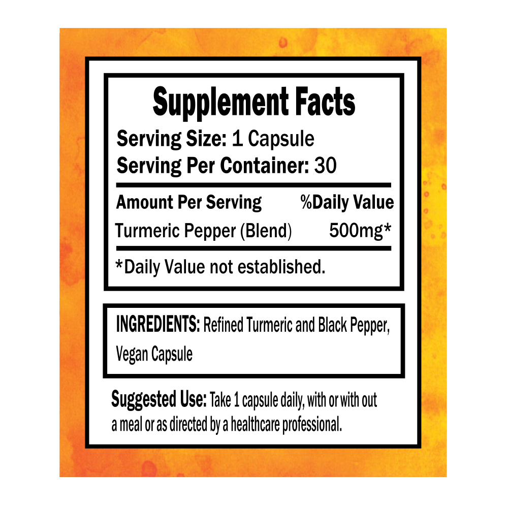 Turmeric Capsules: 30ct