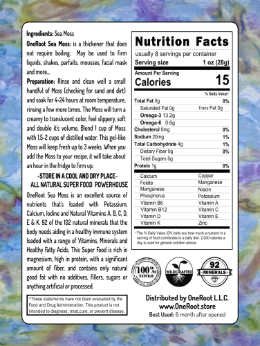 Sea Moss Whole: 8oz